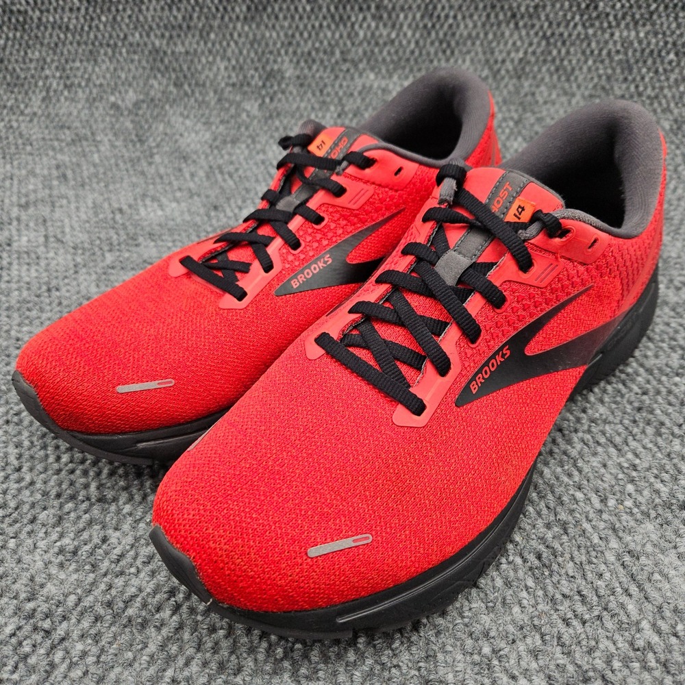 Brooks Ghost 14 (Men's 12) Red Running Shoes Athletic Lace Up Sneakers Clean